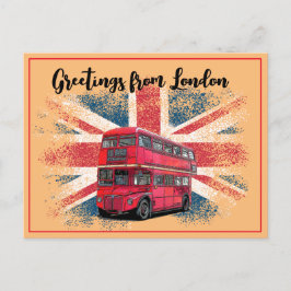 Grüße von Jack Souvenir, London Red Bus Union Feiertagspostkarte