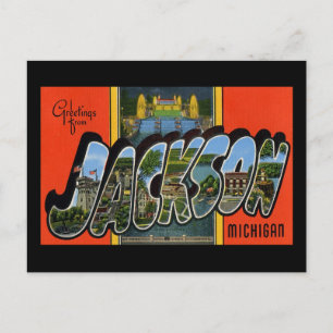 Grüße von Jackson Michigan Postkarte