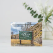 Grüße von Jackson, Wyoming Postkarte (Stehend Vorderseite)