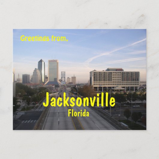 Grüße von Jacksonville Florida, Postkarte (Vorderseite)