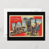 Grüße von Joliet Illinois Postkarte (Vorne/Hinten)