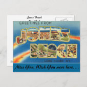 Grüße von Jones Beach Postkarte (Vorne/Hinten)