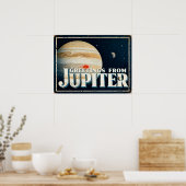 Grüße von Jupiter Retro Sci-Fi Poster (Küche)