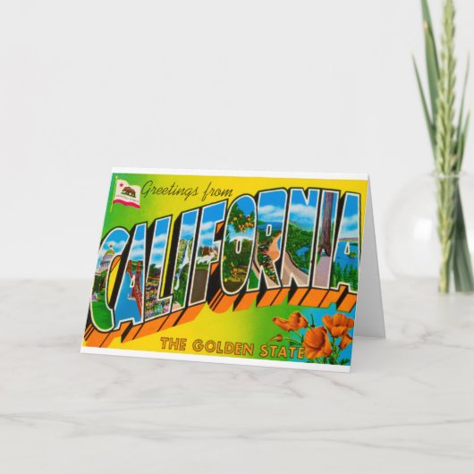 Grüße von Kalifornien Karte (Vorderseite)
