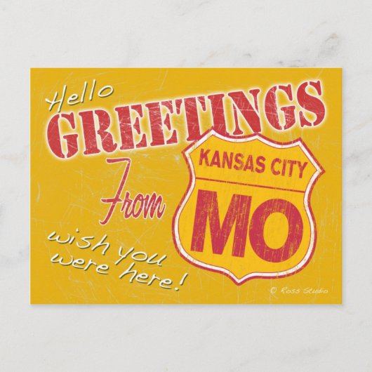 Grüße von Kansas City Missouri Postcard Postkarte (Vorderseite)