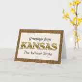 Grüße von Kansas Karte (Gelbe Blume)