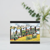 Grüße von Kansas Postcard Postkarte (Stehend Vorderseite)