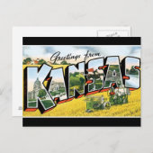 Grüße von Kansas Postcard Postkarte (Vorne/Hinten)