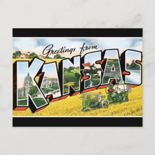 Grüße von Kansas Postkarte