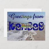 Grüße von Kansas State Flag Hearts USA Postkarte (Vorne/Hinten)