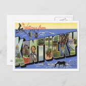 Grüße von Kentucky Postkarte (Vorne/Hinten)