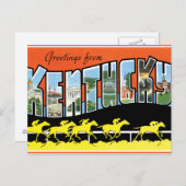 Grüße von Kentucky Postkarte (Vorne/Hinten)