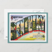 Grüße von Kentucky Postkarte (Vorne/Hinten)