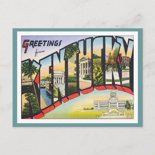 Grüße von Kentucky Postkarte (Vorderseite)