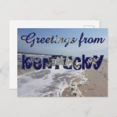 Grüße von Kentucky State Flag Hearts USA Postkarte (Vorne/Hinten)