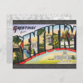 Grüße von Kentucky, Vintag Postkarte (Vorne/Hinten)