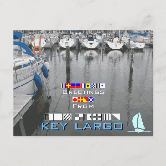 Grüße von Key Largo Postkarte (Vorderseite)