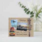 Grüße von Key West, Florida Postkarte (Stehend Vorderseite)