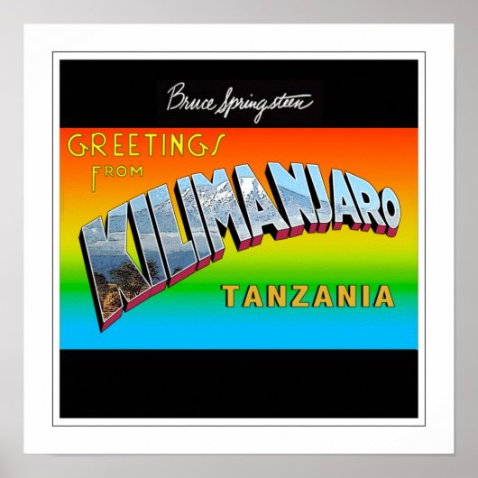 Grüße von Kilimanjaro Gerahmt Poster (Vorne)