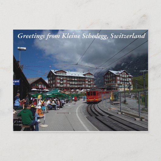 Grüße von Kleine Schedegg 1 Postkarte (Vorderseite)