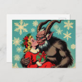 Grüße von Krampus Postkarte (Vorne/Hinten)