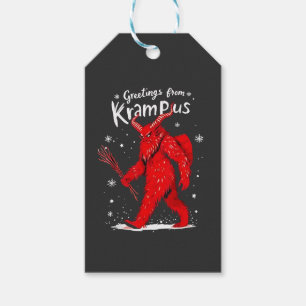Grüße von Krampus Weihnachten Geschenkanhänger