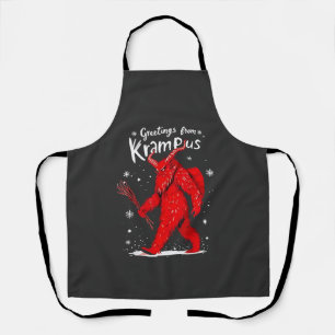 Grüße von Krampus Weihnachten  Schürze