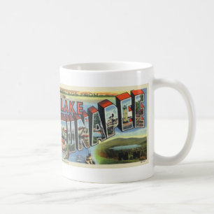 Grüße von Lake Sunapee Vintage Postkarten-Mug Kaffeetasse