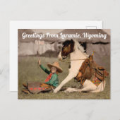 Grüße von Laramie, eine wyomende Postkarte (Vorne/Hinten)