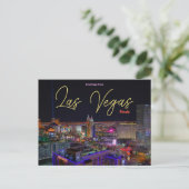 Grüße von Las Vegas Nevada Postcard Postkarte (Stehend Vorderseite)