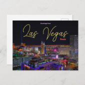 Grüße von Las Vegas Nevada Postcard Postkarte (Vorne/Hinten)