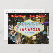 Grüße von Las Vegas Postkarte (Vorne/Hinten)
