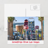 Grüße von Las Vegas Postkarte (Vorne/Hinten)