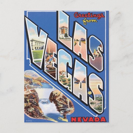 Grüße von Las Vegas Postkarte (Vorderseite)