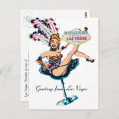 Grüße von Las Vegas Postkarte (Vorne/Hinten)