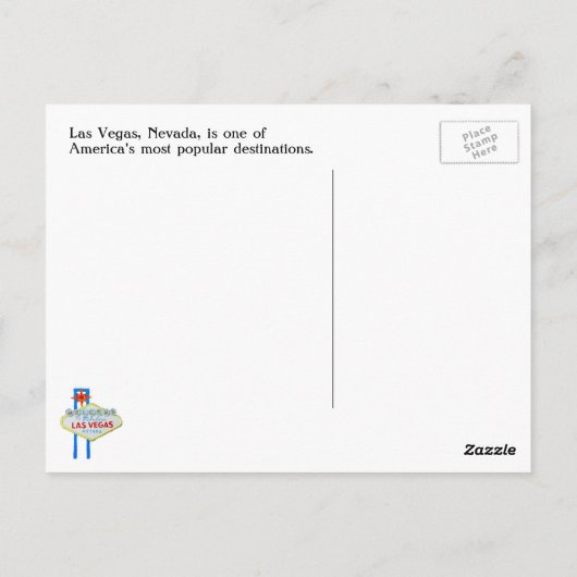 Grüße von Las Vegas Postkarte (Rückseite)