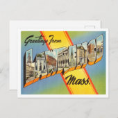 Grüße von Lawrence, Massachusetts Travel Postkarte (Vorne/Hinten)