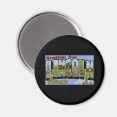Grüße von Lincoln Nebraska Magnet (Vorderseite/Rückseite)