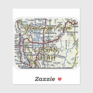 Grüße von Logan Utah Aufkleber