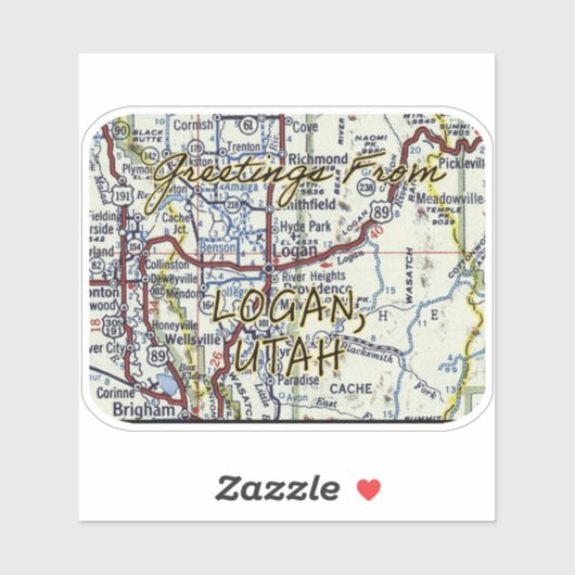 Grüße von Logan Utah Aufkleber (Blatt)