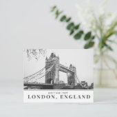 Grüße von London Tower Bridge Postcard Postkarte (Stehend Vorderseite)