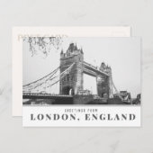 Grüße von London Tower Bridge Postcard Postkarte (Vorne/Hinten)