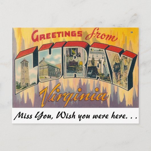 Grüße von Luray, Virginia Postkarte (Vorderseite)
