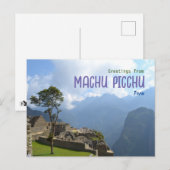 Grüße von Mach PIcchu Peru Landschaftliche Postkar Postkarte (Vorne/Hinten)