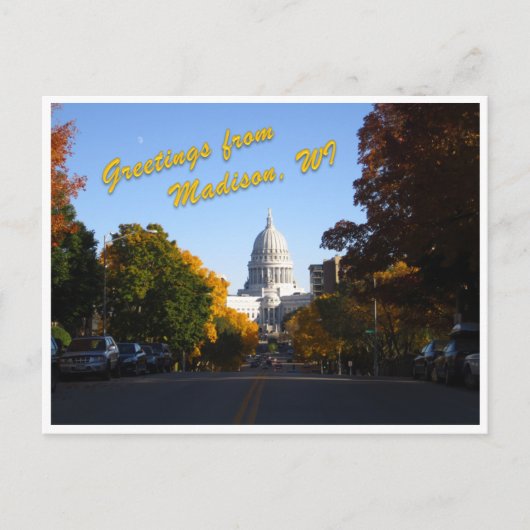 Grüße von Madison, WI Postkarte (Vorderseite)