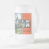 Grüße von Madison, Wisconsin! Mattglas Bierglas (VorderseiteRechts)