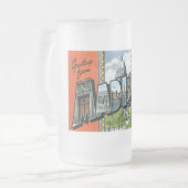 Grüße von Madison, Wisconsin! Mattglas Bierglas (Vorderseite Links)