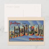 Grüße von Madison Wisconsin Postcard Postkarte (Vorne/Hinten)