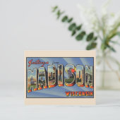 Grüße von Madison Wisconsin Postcard Postkarte (Stehend Vorderseite)