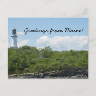 Grüße von Maine Postcard Postkarte